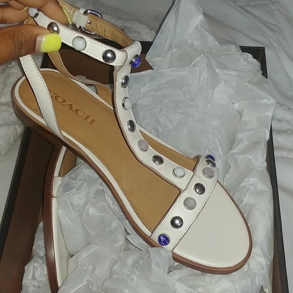 Sadie semi matte calf coach sandals